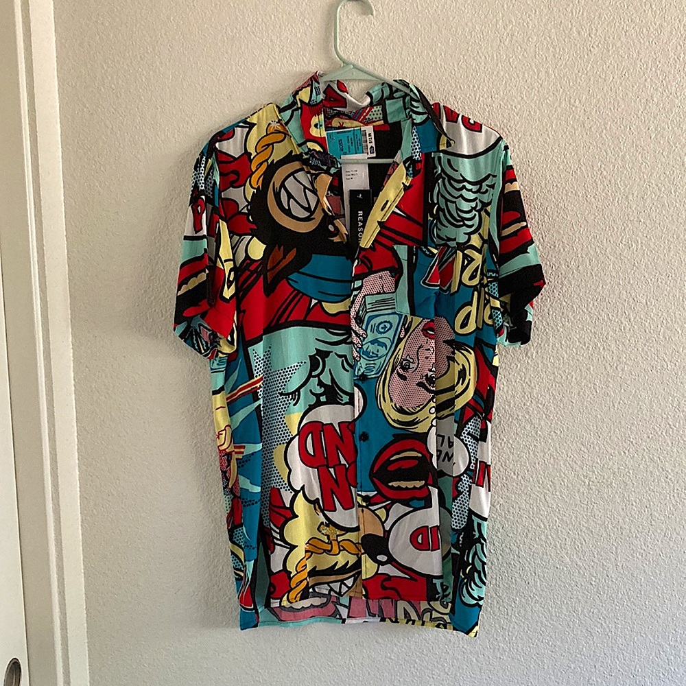 Cartoon Collared Fancy Dress Shirt.